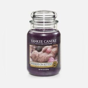 LARGE Yankee Candle Purple Whiskers on Kittens